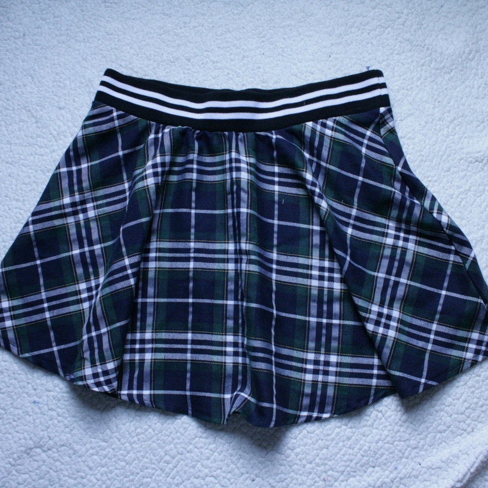 Bongo Plaid Mini Skirt Size Large